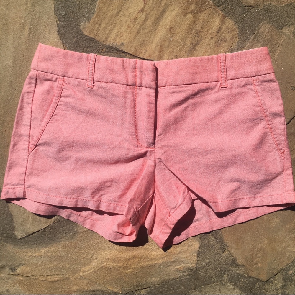 J Crew Chino Short Peach/coral size 4